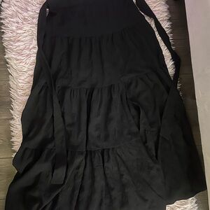 Black Tiered Maxi Skirt - Women's Black Skirt